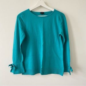 Talbots Women’s Crew Neck Sleeve Detail Sweater Top